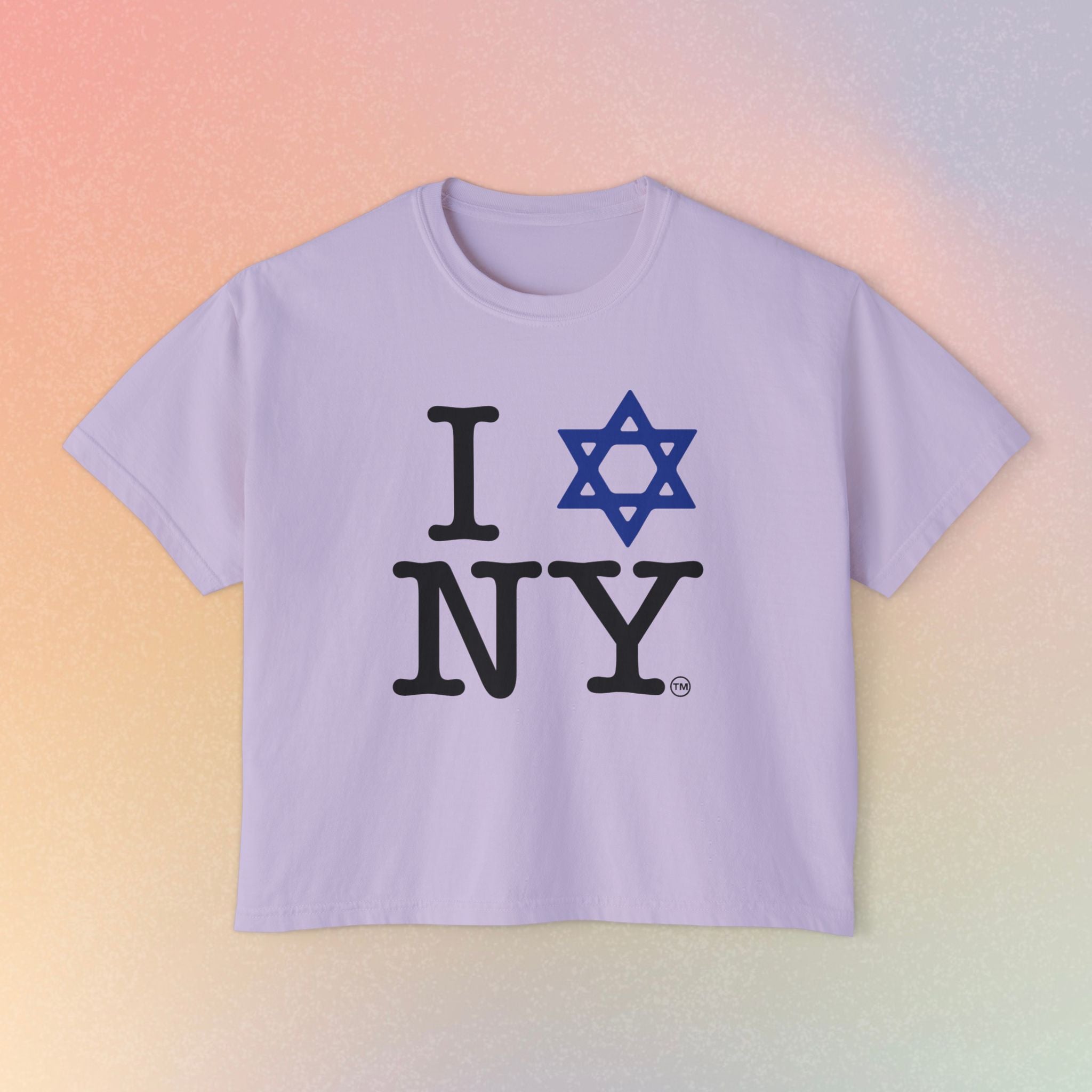 I Love NY Jewish Star Women's Boxy Tee — Jewish New York Pride T‑Shirt