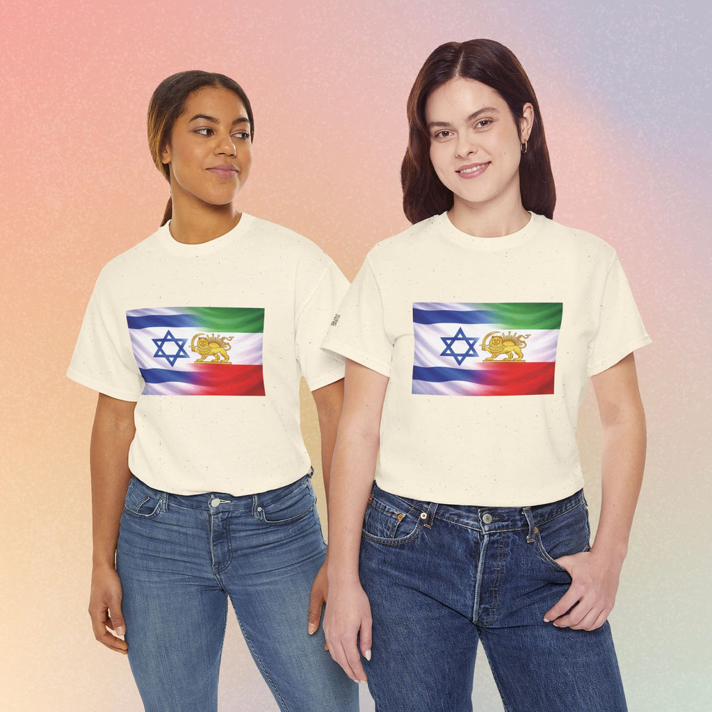 Israeli Persian Lion Flag T Shirt - Israel Persian Jewish Pride Tee
