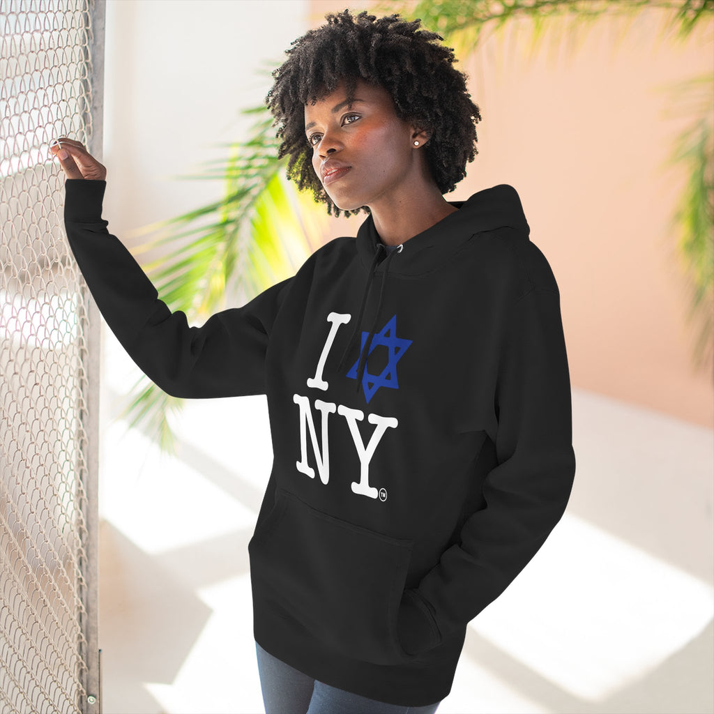 I Love NY Jewish Star Hoodie | Jewish New York Pride