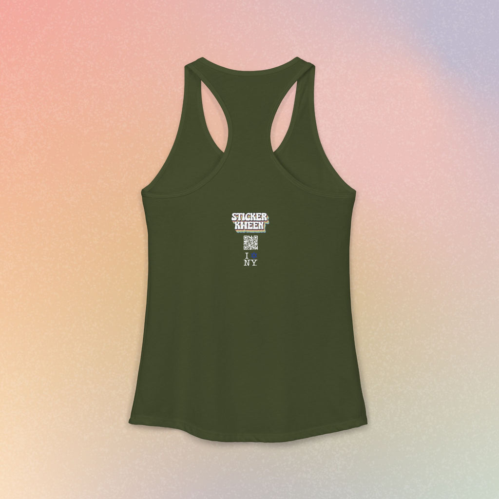I Love NY Jewish Star Women's Ideal Racerback Tank