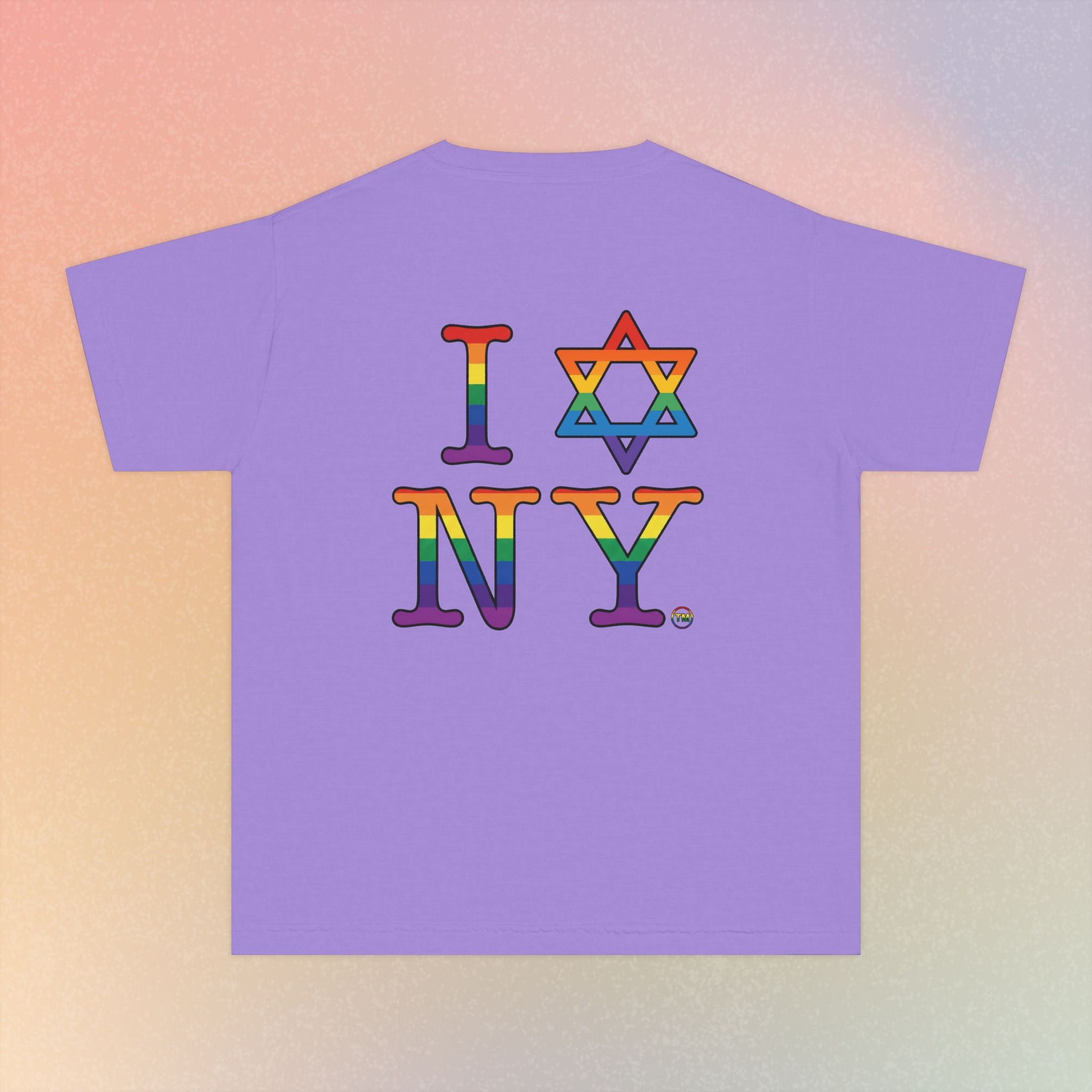 I Love NY Jewish Star LGBTQ Pride Youth Midweight Tee