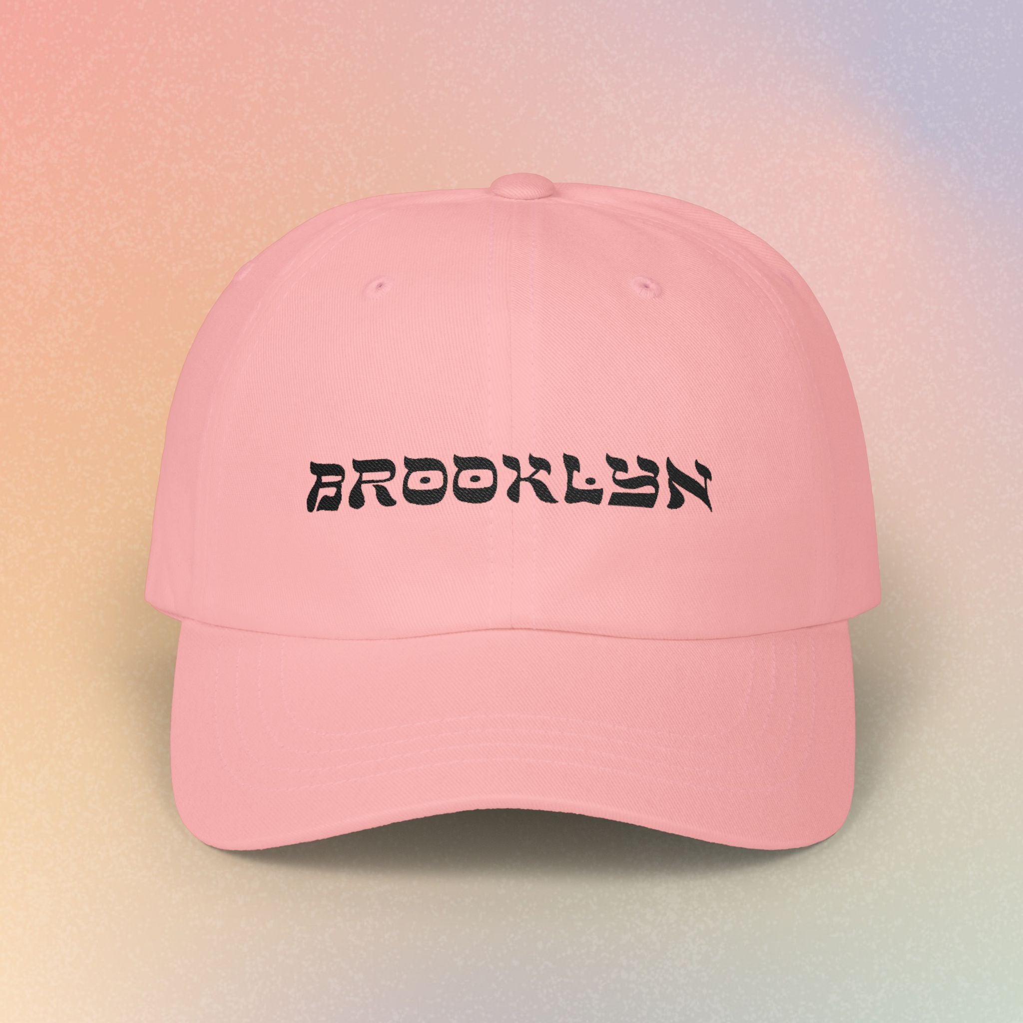 Brooklyn Hebrew Script Embroidered Baseball Cap