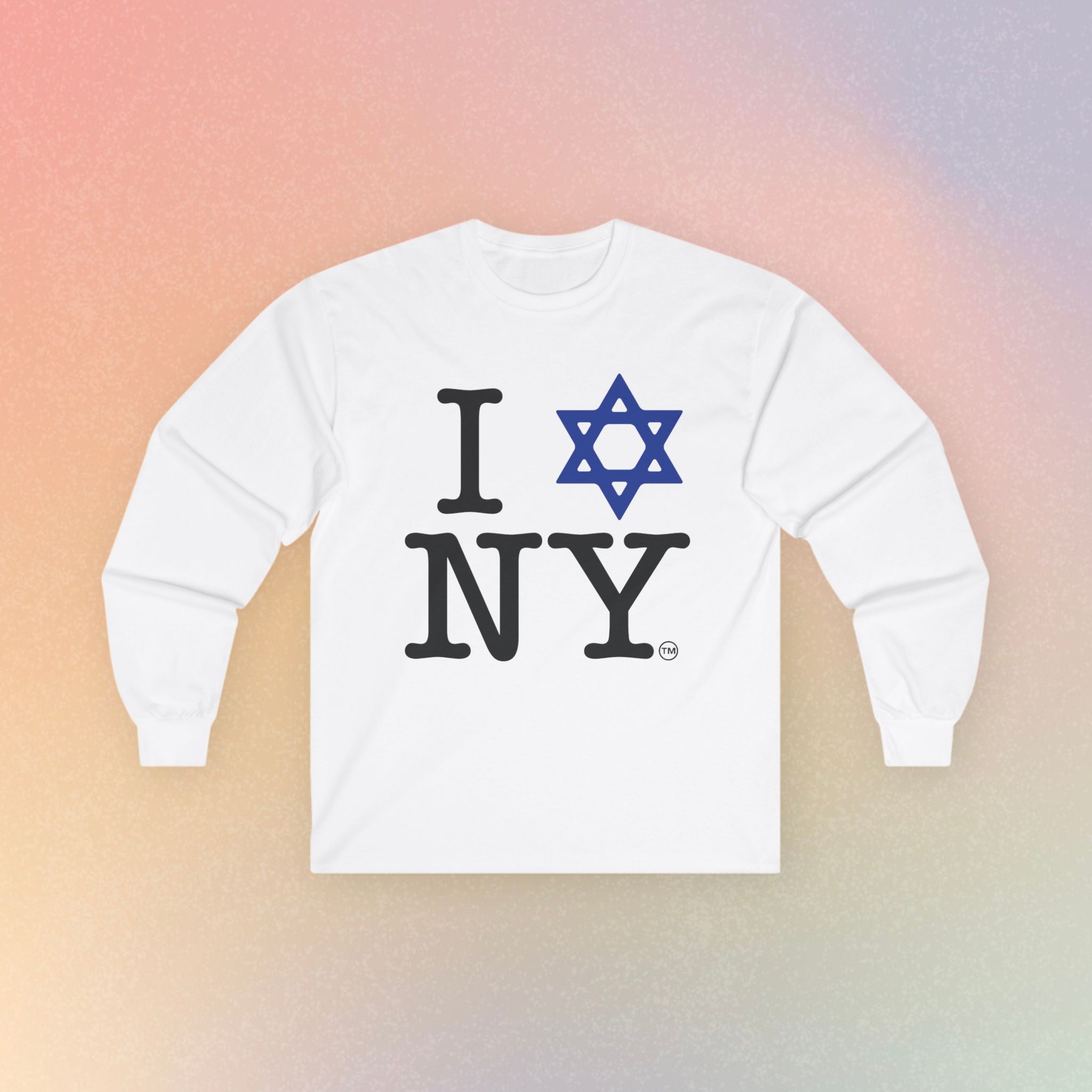I Love NY Jewish Star Long Sleeve Tee - New York Jewish Pride Shirt