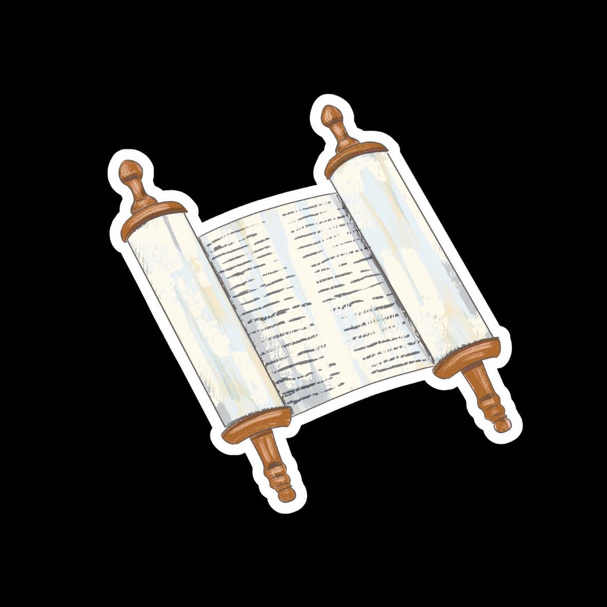 Judea Stickers 5-Pack (Hamsa, Peace Dove, Torah, Challah, Pomegranates)