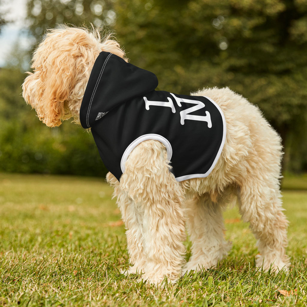 I Love NY Jewish Star (BLACK) Pet Hoodie | Jewish Pride Dog Hoodie