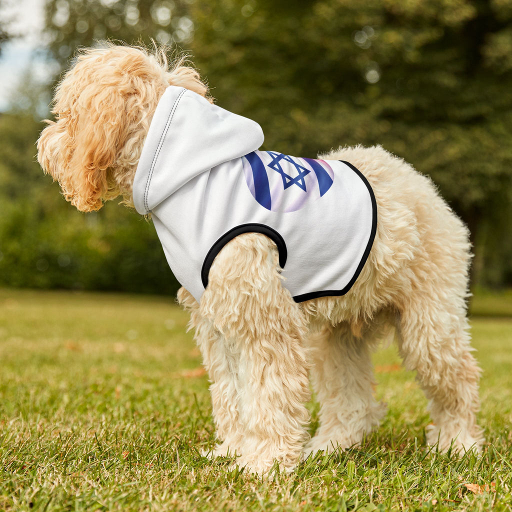 Persian Israeli Flag Flag Heart Pet Hoodie (Jewish/Persian Pride)