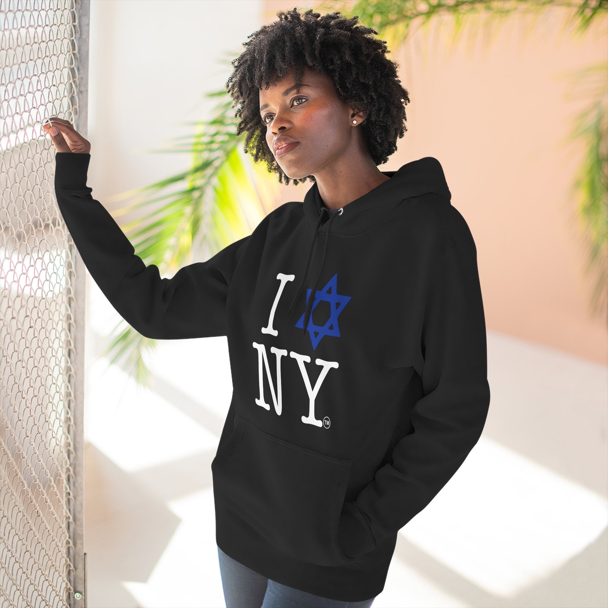 I Love NY Jewish Star Hoodie | Jewish New York Pride