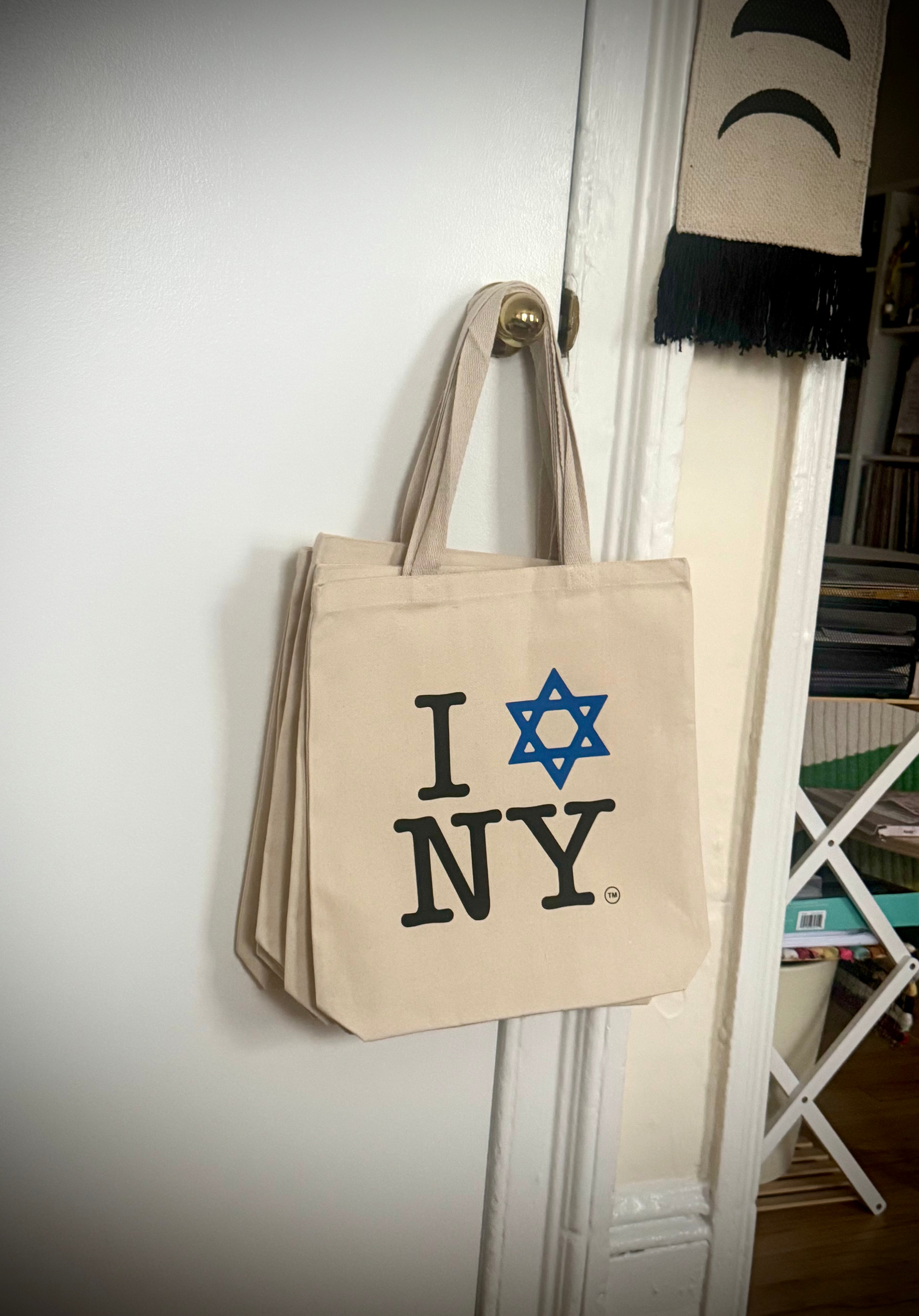 I LOVE NEW YORK Jewish Star Tote Bag