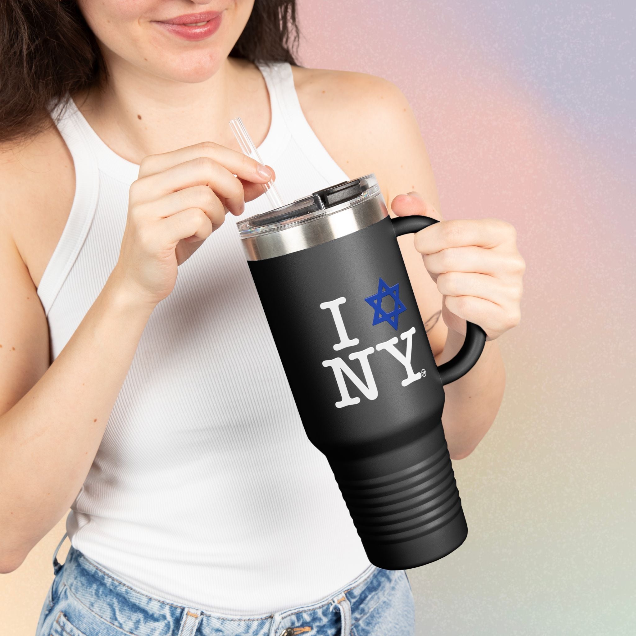 I Love NY Jewish Star - Stainless Steel 40oz Insulated Tumbler