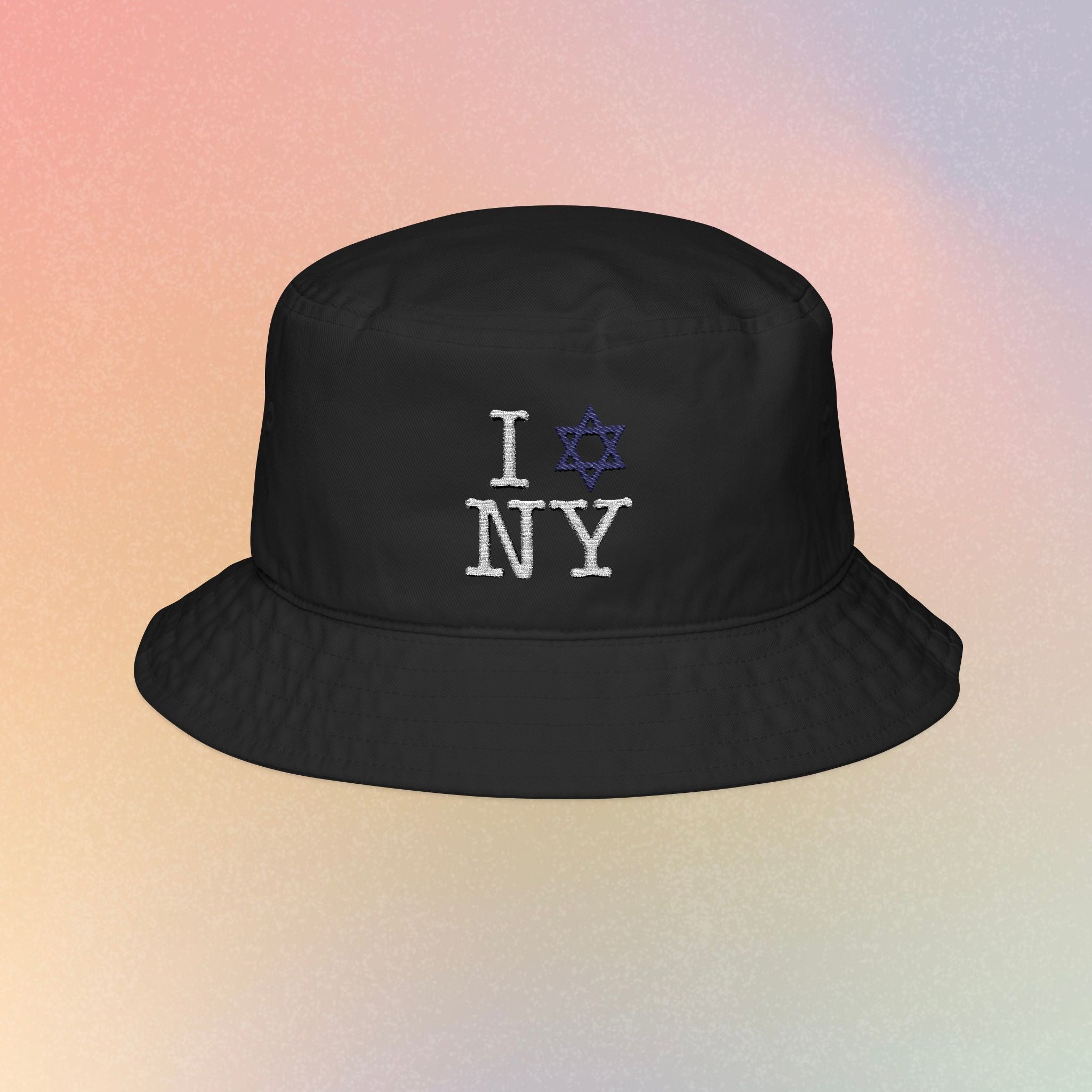 I Love NY Jewish Star Bucket Hat | Embroidered Jewish New York Design
