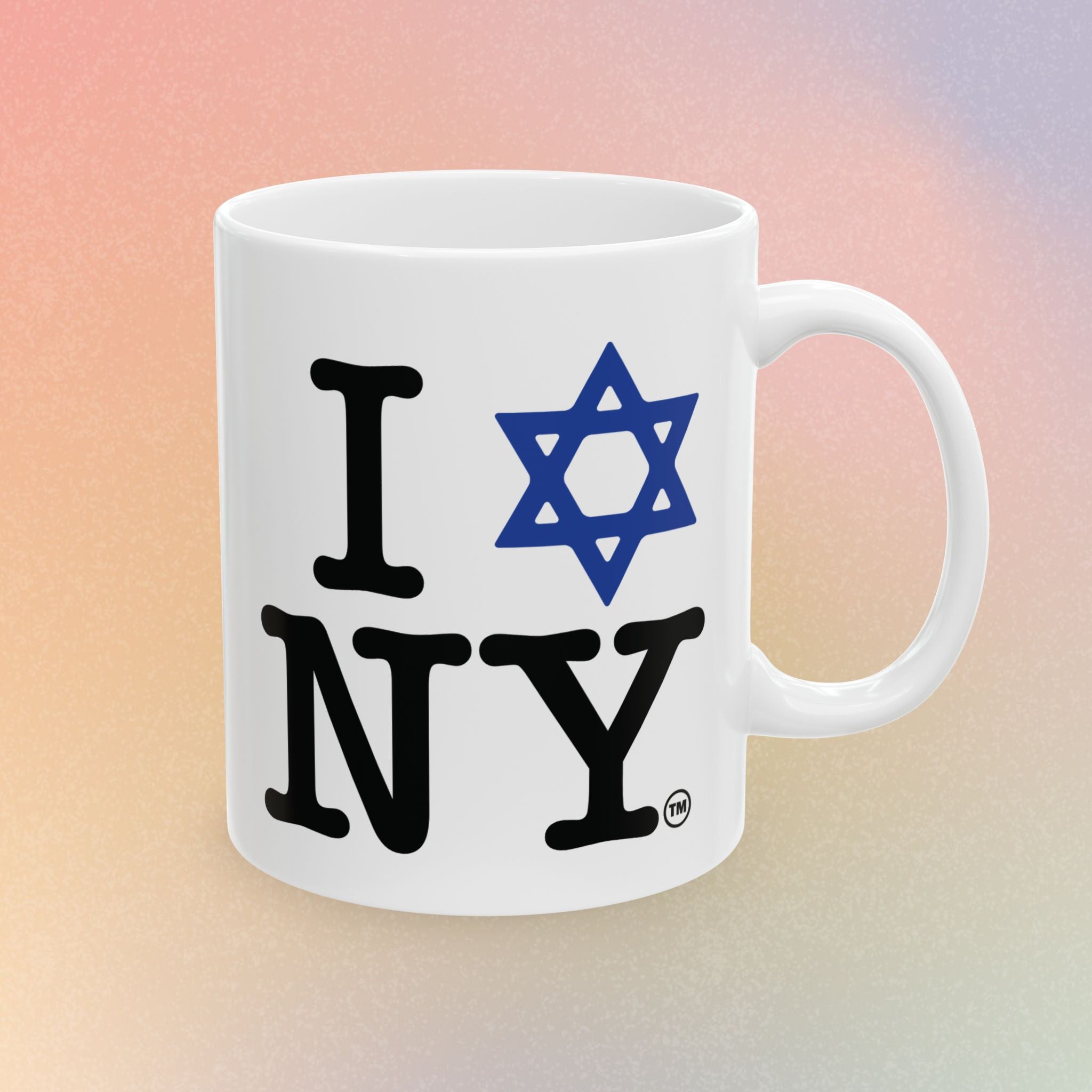 I Star of David NY Mug | Jewish New York Ceramic Mug