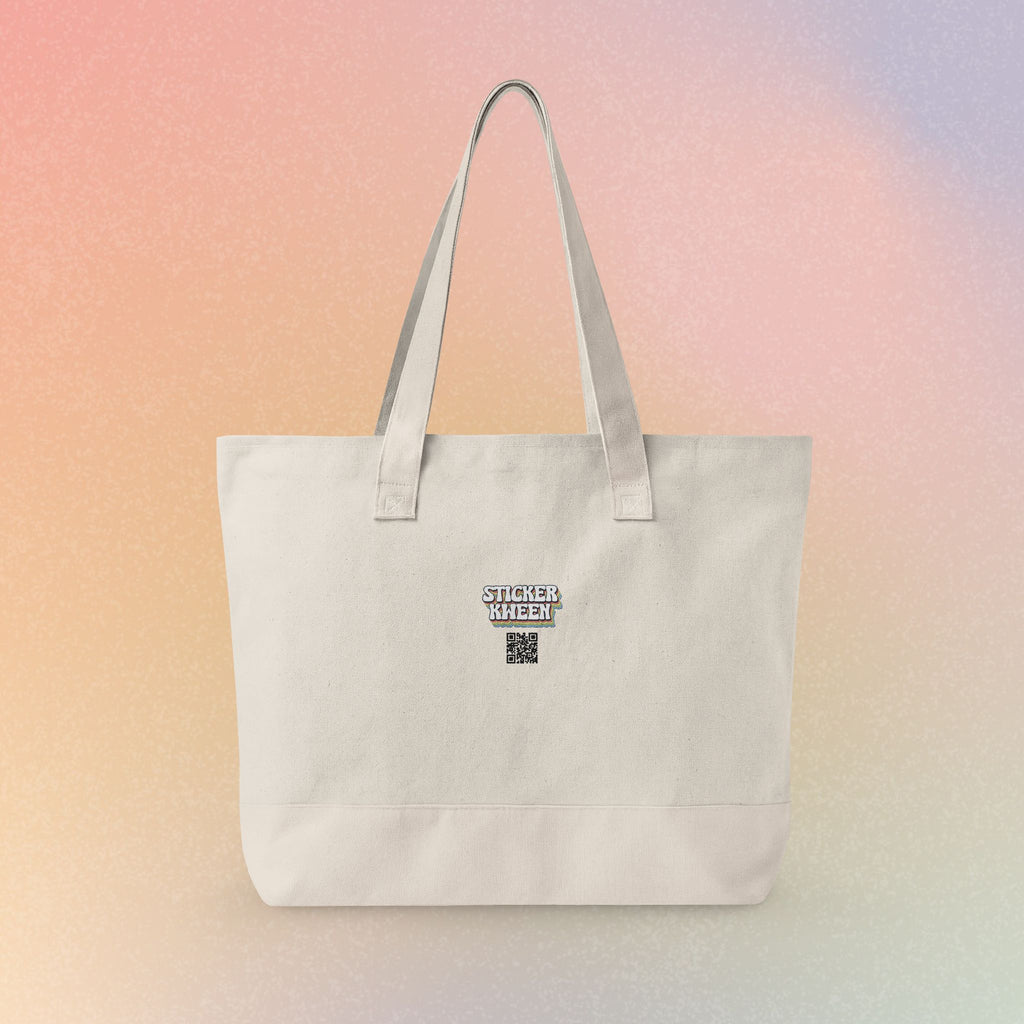 I Love NY Jewish Star Zippered Canvas Tote