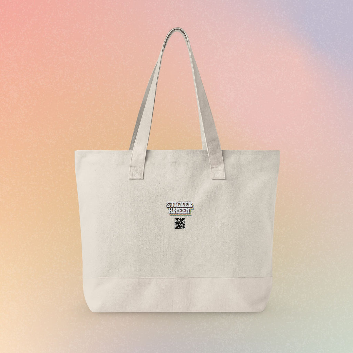 I Love NY Jewish Star Zippered Canvas Tote