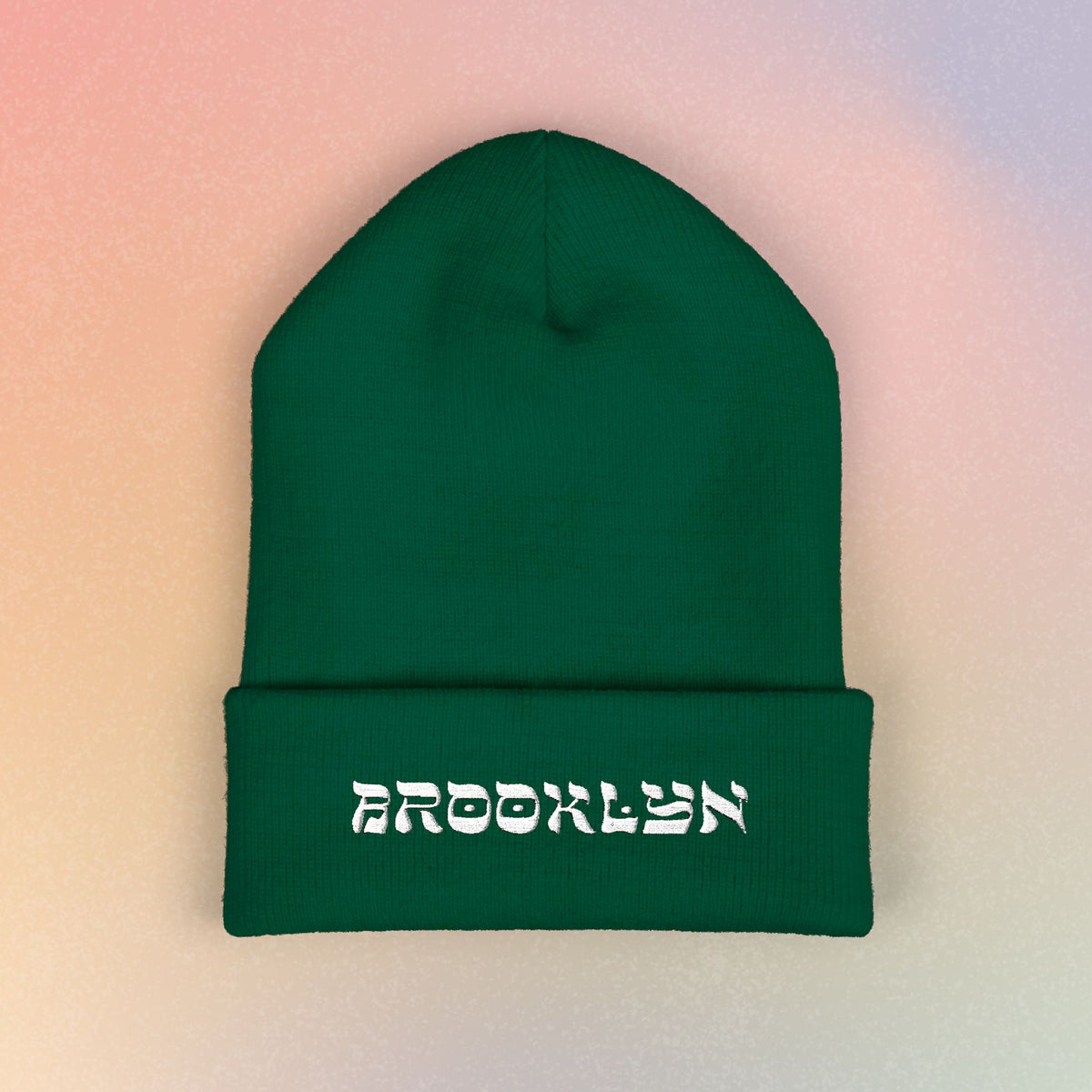 Brooklyn Hebrew Style Font Classic Cuffed Beanie (Embroidery)
