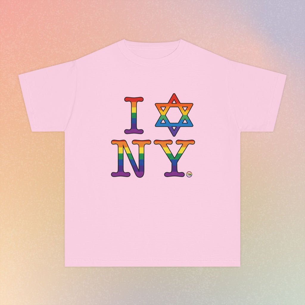 I Love NY Jewish Star LGBTQ Pride Youth Midweight Tee