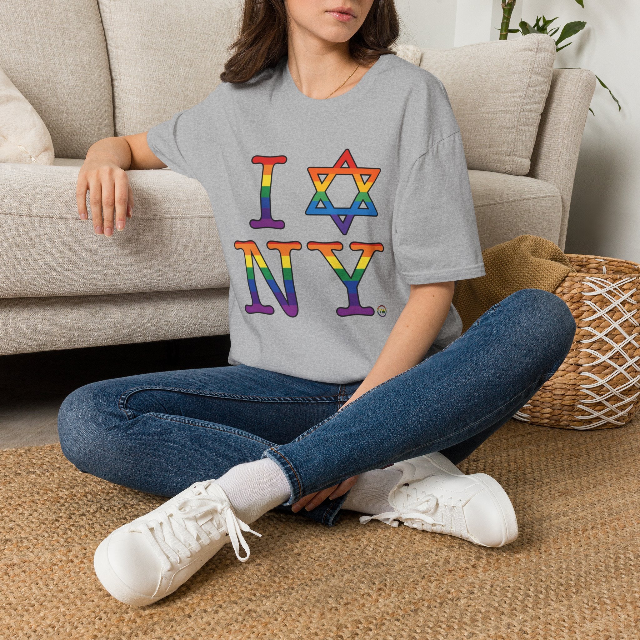 I Love NY Jewish Star LGBTQ Pride Unisex Softstyle T-Shirt