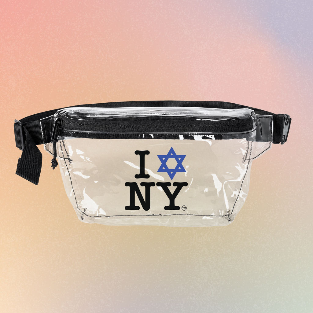 I Love NY Jewish Star Transparent Fanny Pack
