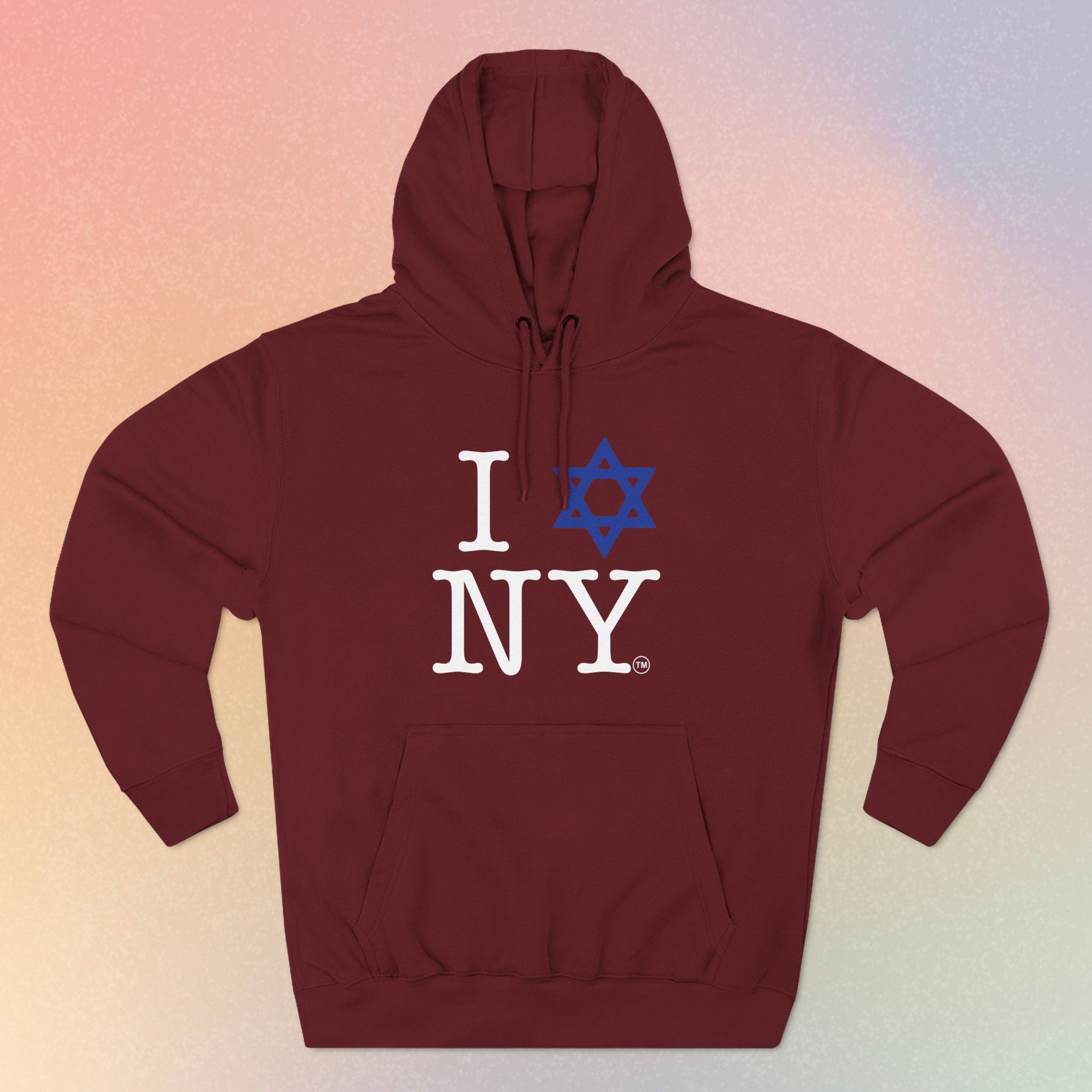 I Love NY Jewish Star Hoodie | Jewish New York Pride