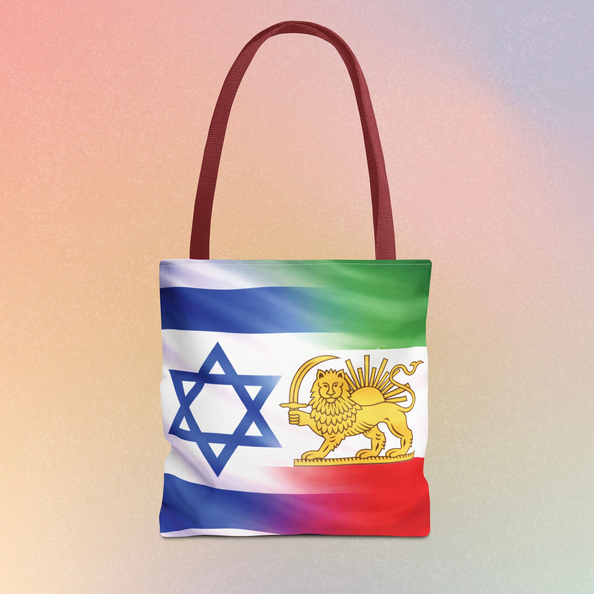Persian-Israeli Flags Solidarity Tote Bag