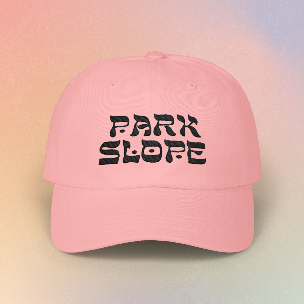 Park Slope Hebrew Font Baseball Cap | NYC Jewish Pride (Light Colors)
