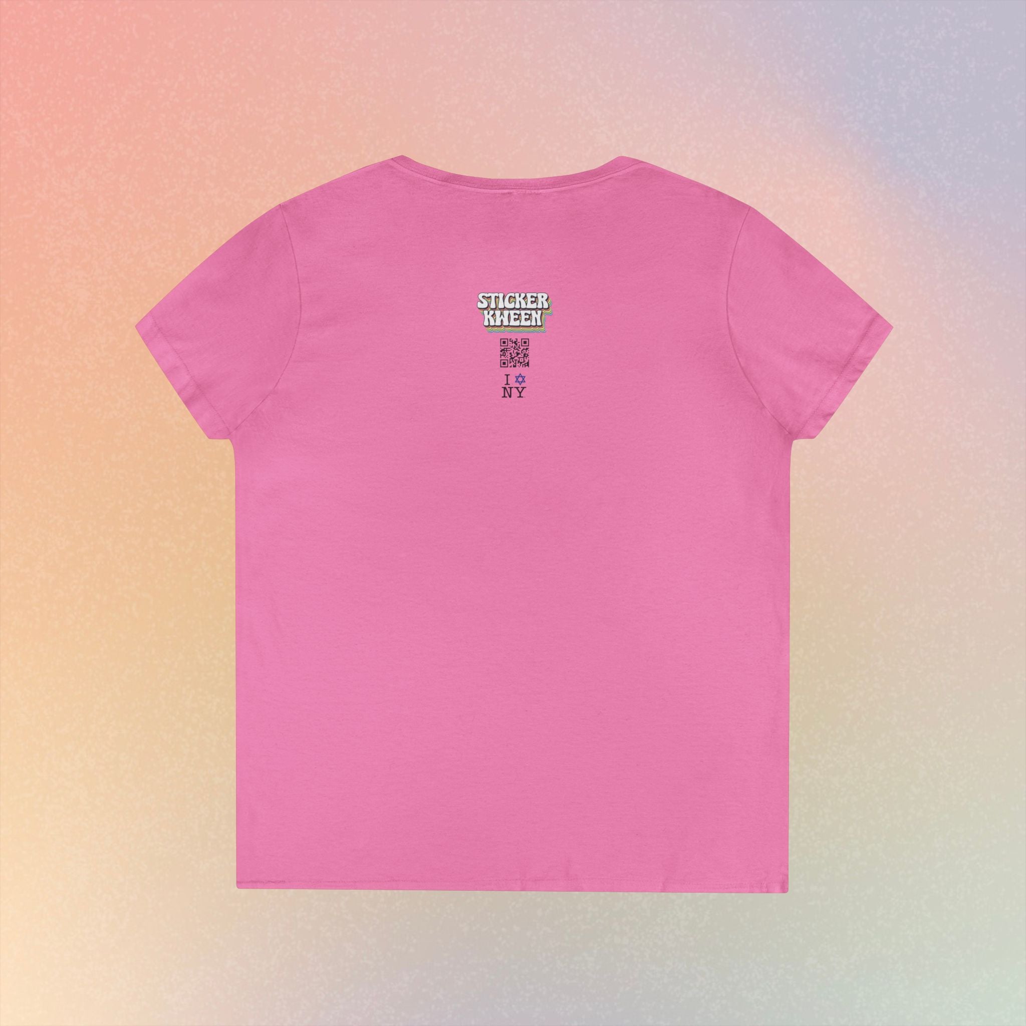 I Love NY Jewish Star V-Neck T-Shirt | New York Jewish Pride