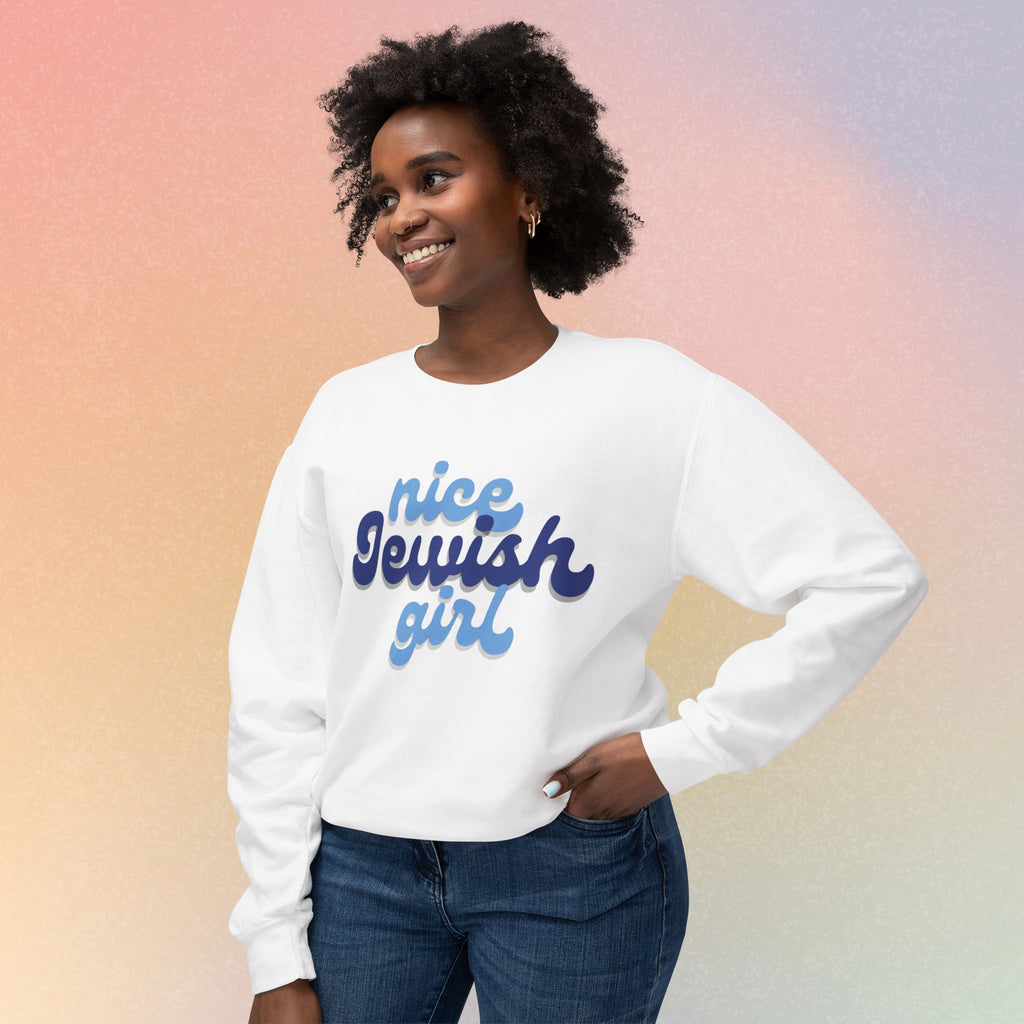 Nice Jewish Girl Sweatshirt | Female Jewish Pride Crewneck