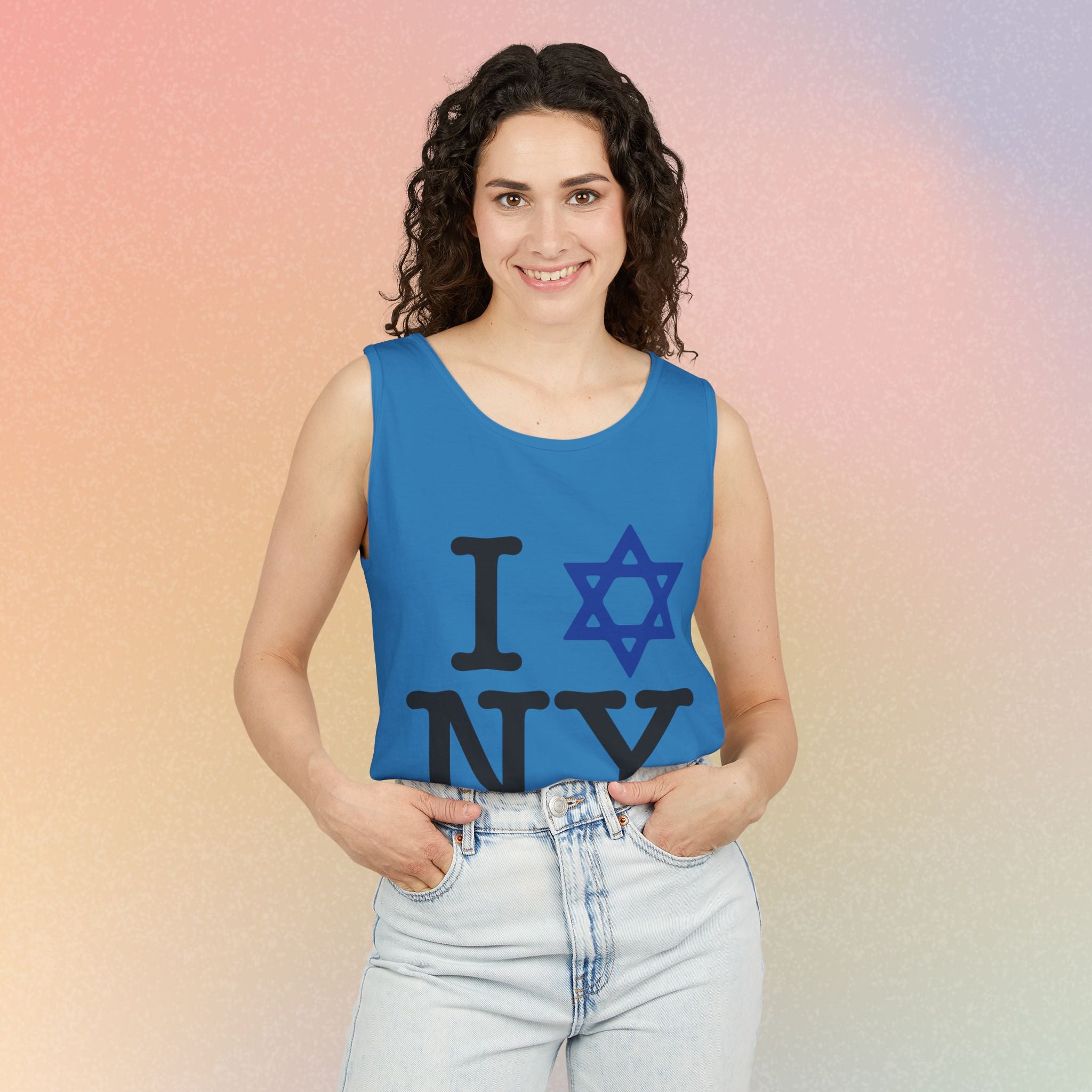 I Love NY Jewish Star Tank Top — Jewish NYC Pride Israel Love Sleeveless Tee