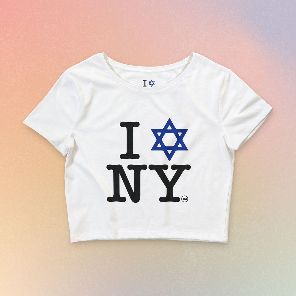 I Love NY Jewish Star Women’s Poly-Cotton Crop Tee