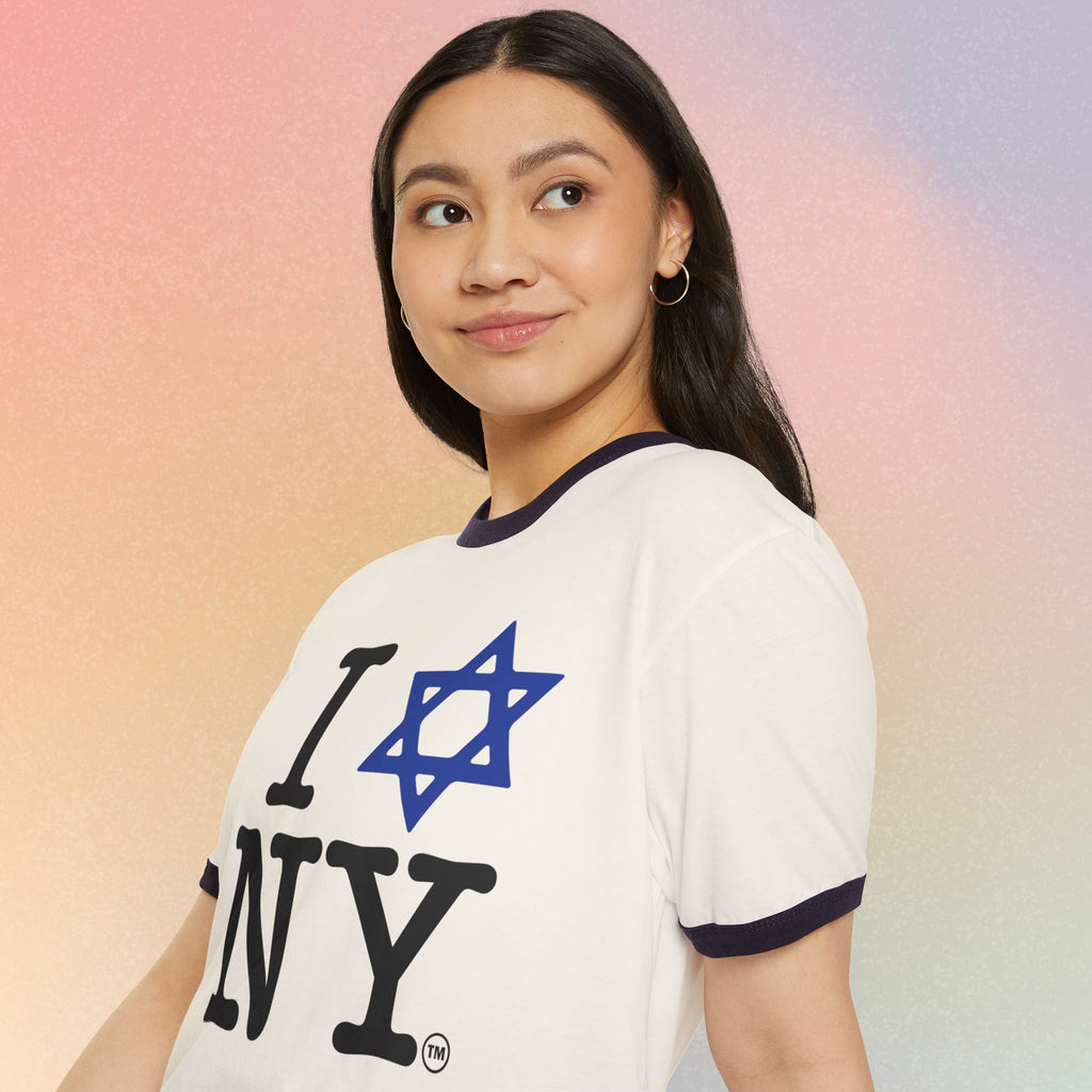 I Love NY Jewish Star T-Shirt | Ringer Tee, Jewish New York Pride