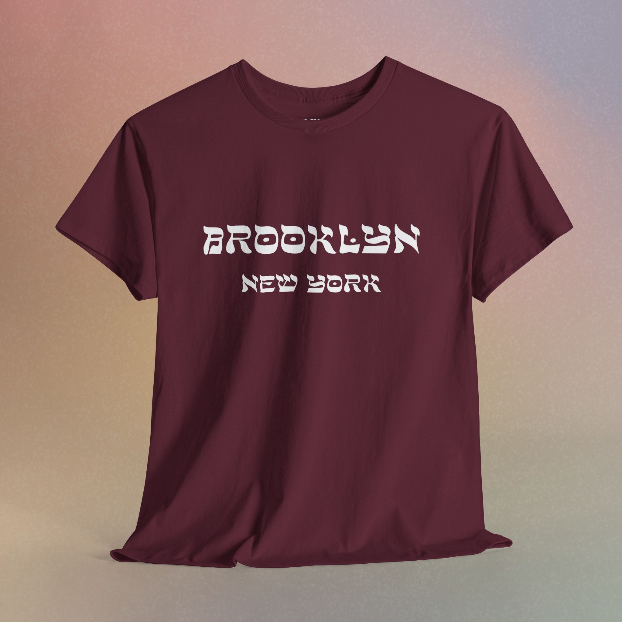 Brooklyn New York Hebrew Script - Unisex Heavy Cotton Tee