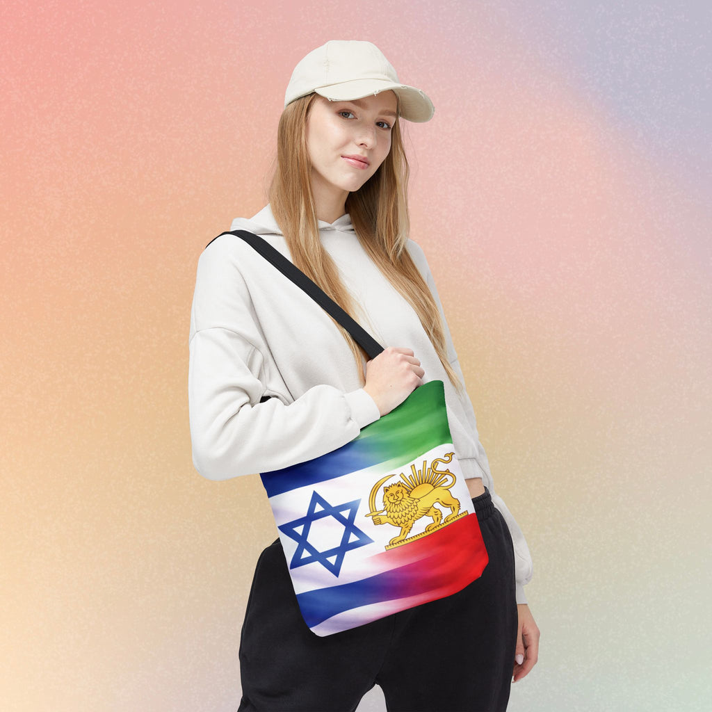 Persian-Israeli Flags Solidarity Tote Bag