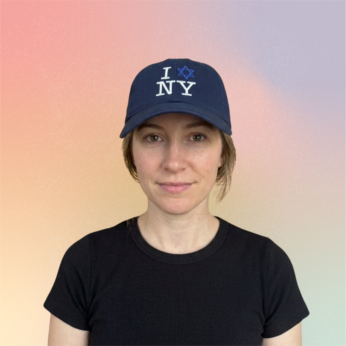 I Love NY Jewish Star Embroidered Baseball Cap | New York Jewish Pride