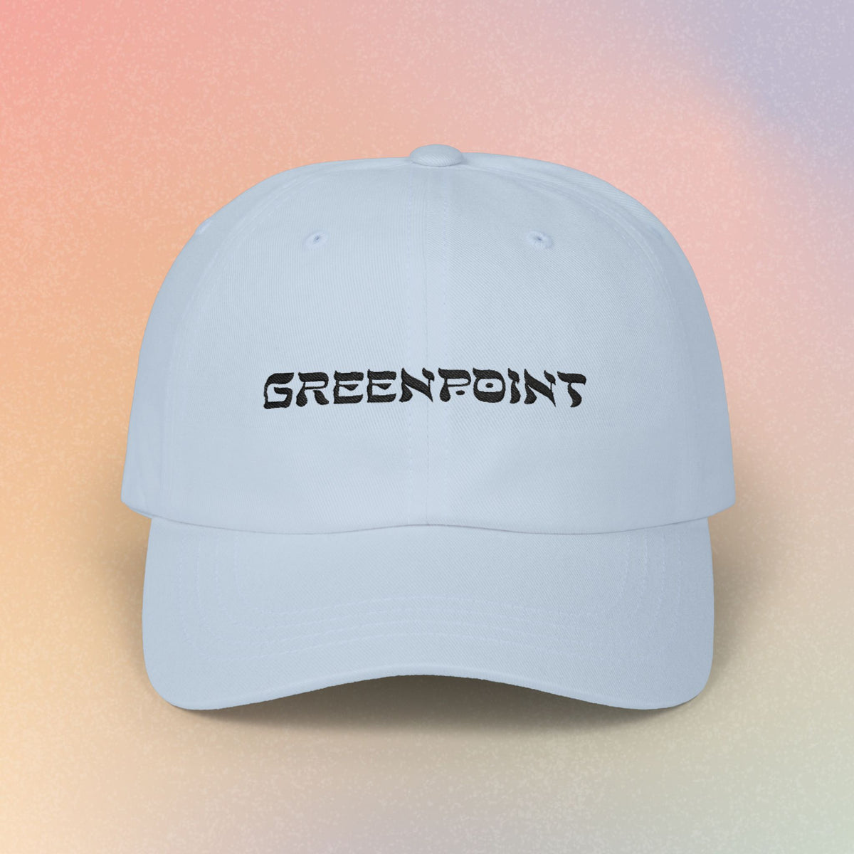 Greenpoint Hebrew Font Baseball Cap | Brooklyn Jewish Pride (Light Colors)