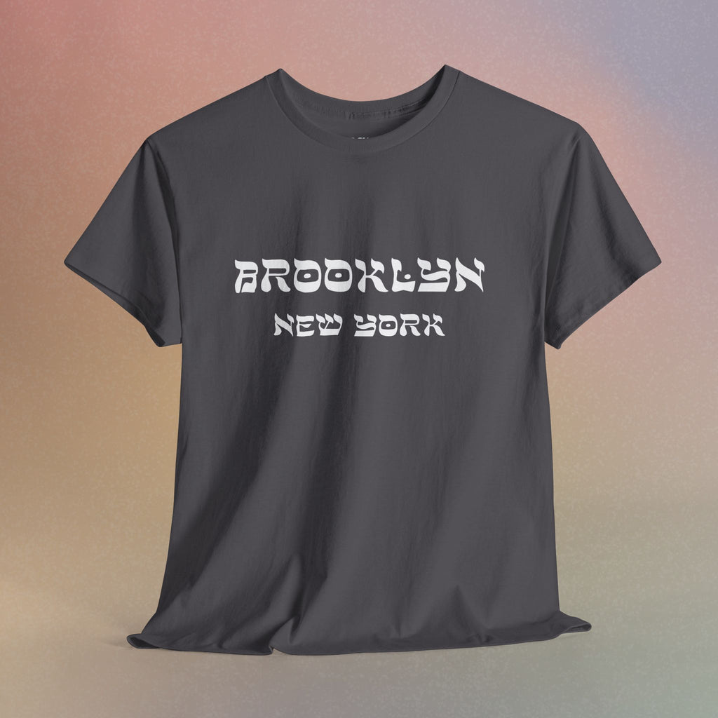 Brooklyn New York Hebrew Script - Unisex Heavy Cotton Tee