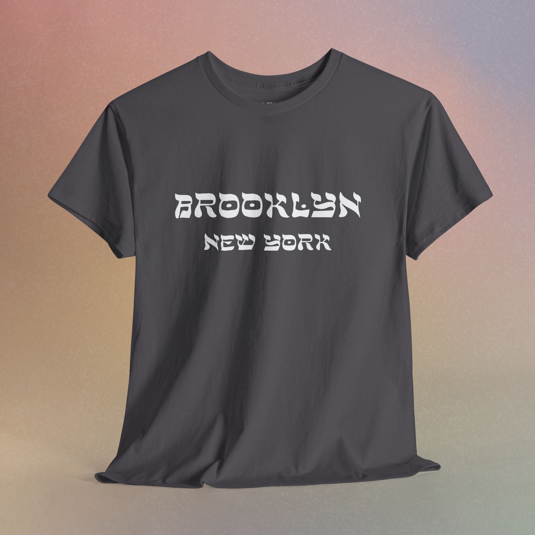 Brooklyn New York Hebrew Script - Unisex Heavy Cotton Tee