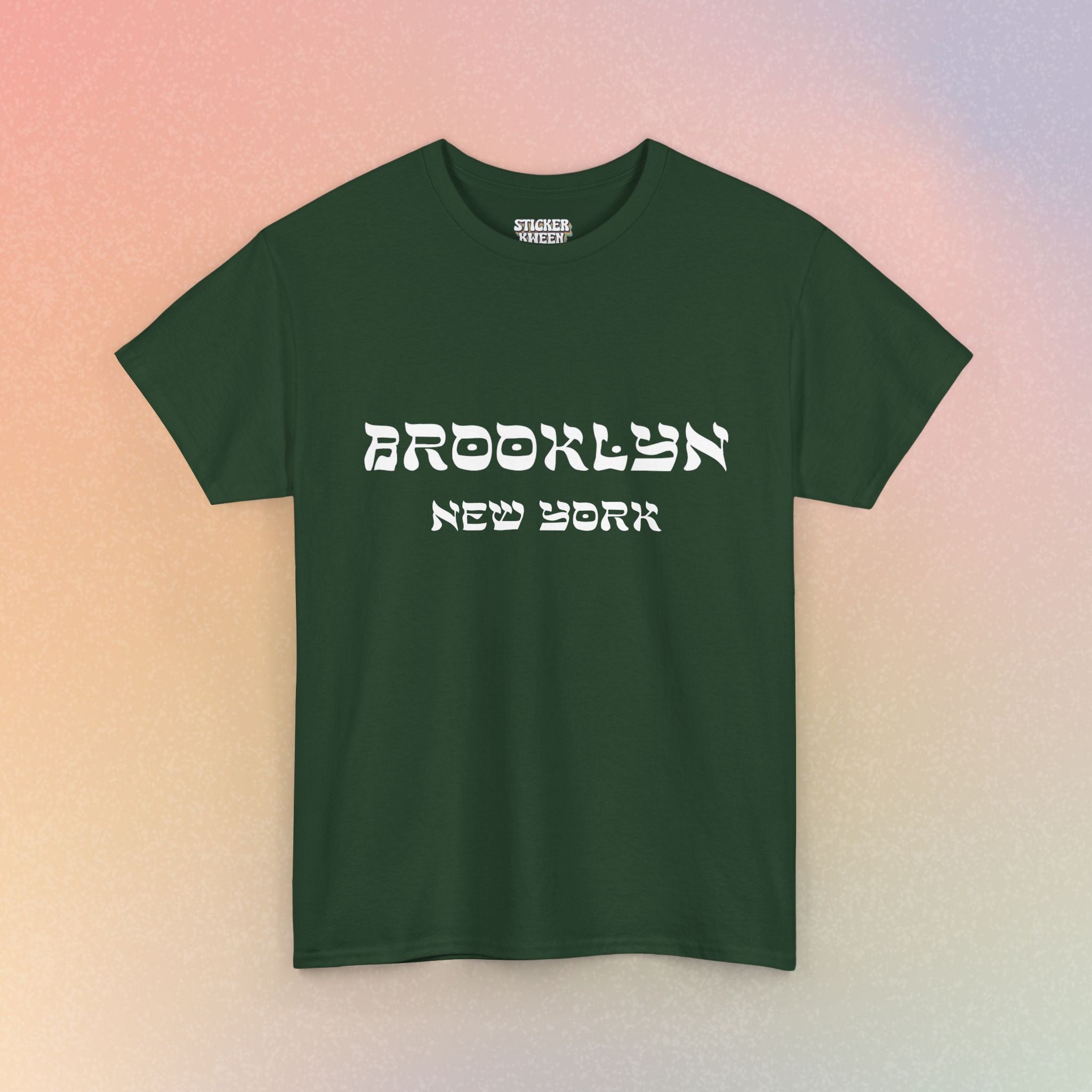 Brooklyn New York Hebrew Script - Unisex Heavy Cotton Tee