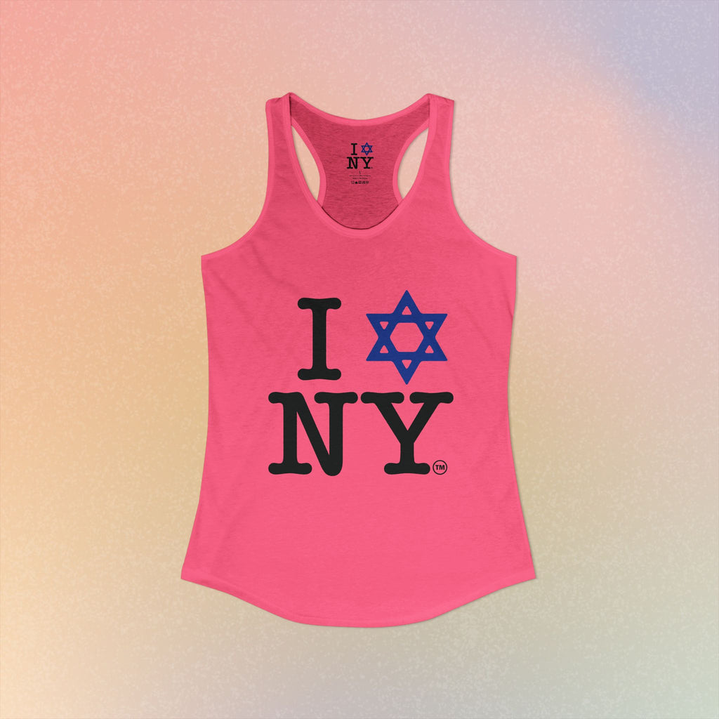 I Jewish Star Love NY Women's Racerback Tanktop