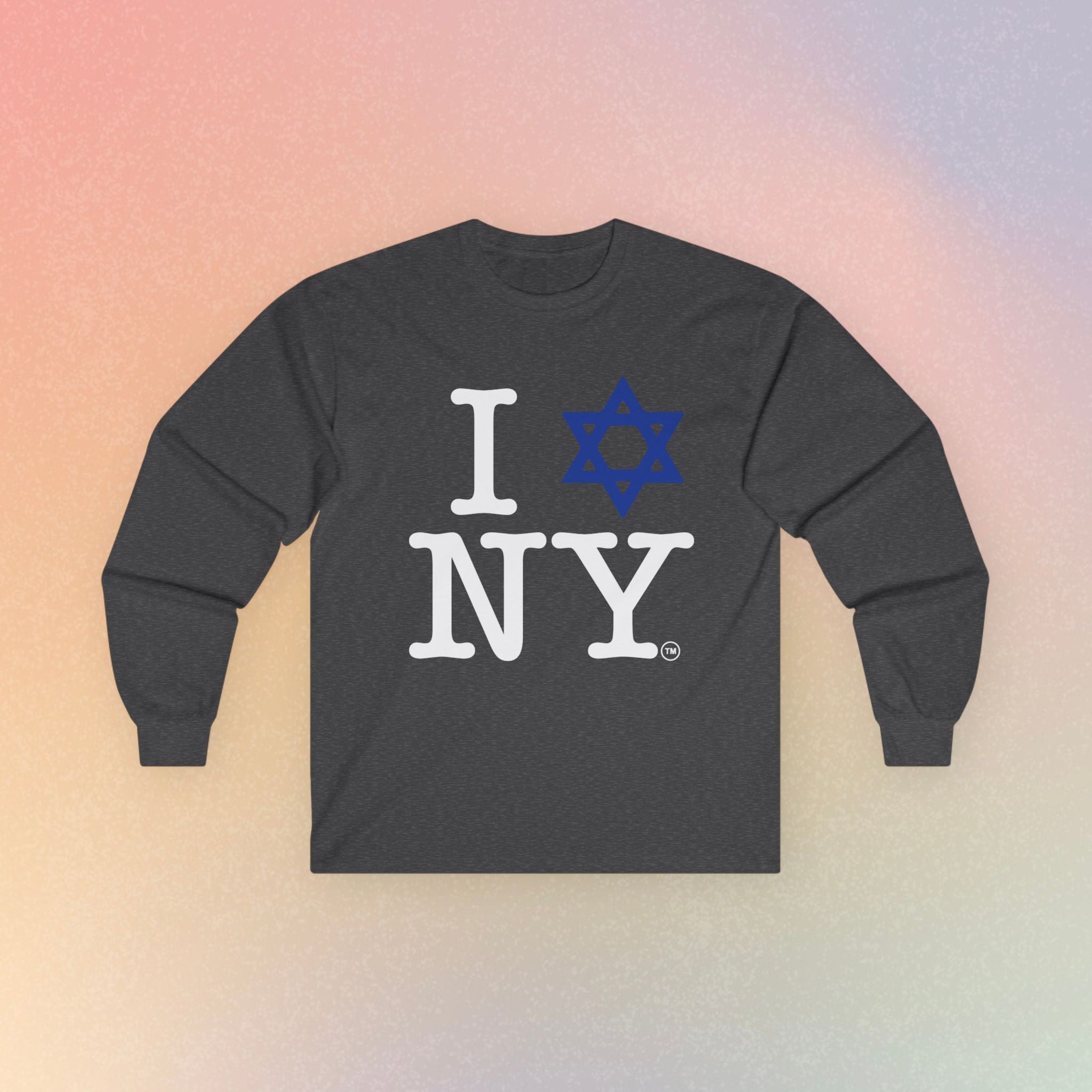 I Love NY Jewish Star Long Sleeve Tee - New York Jewish Pride Shirt