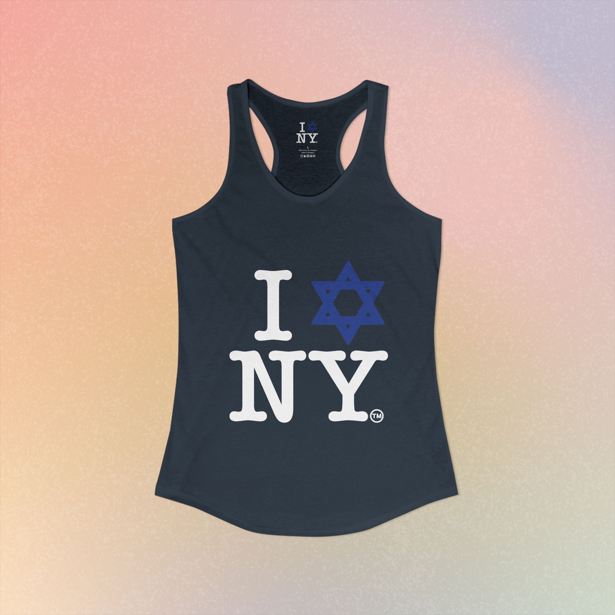 I Love NY Jewish Star Women's Ideal Racerback Tank