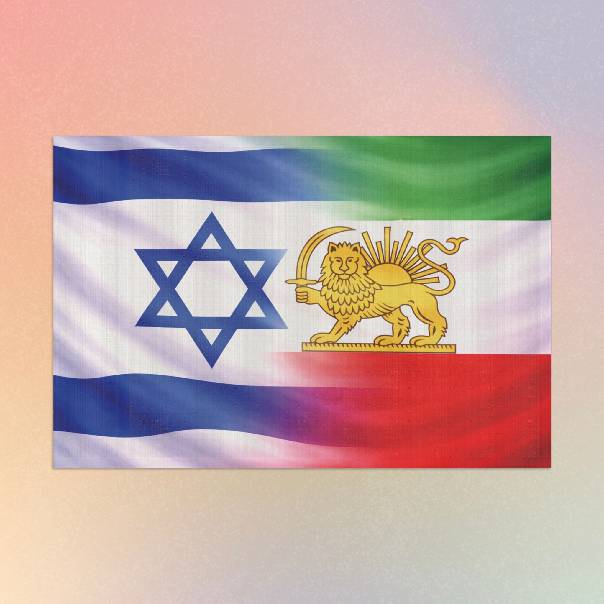 Persian-Israeli Flag | Lightweight One Sided Solidarity Banner