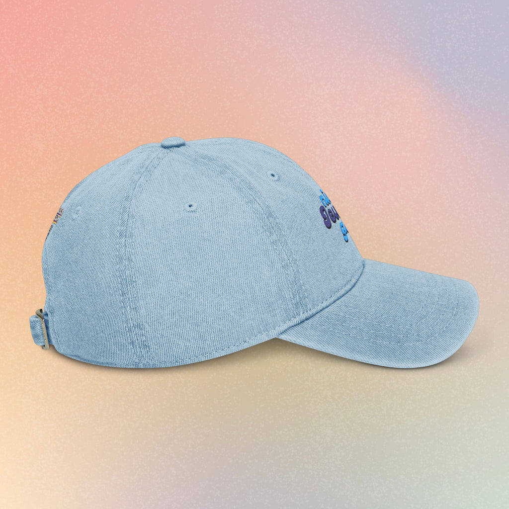 Embroidered 'Nice Jewish Girl' Denim Hat — Casual Baseball Cap for Jewish Pride & Everyday Wear