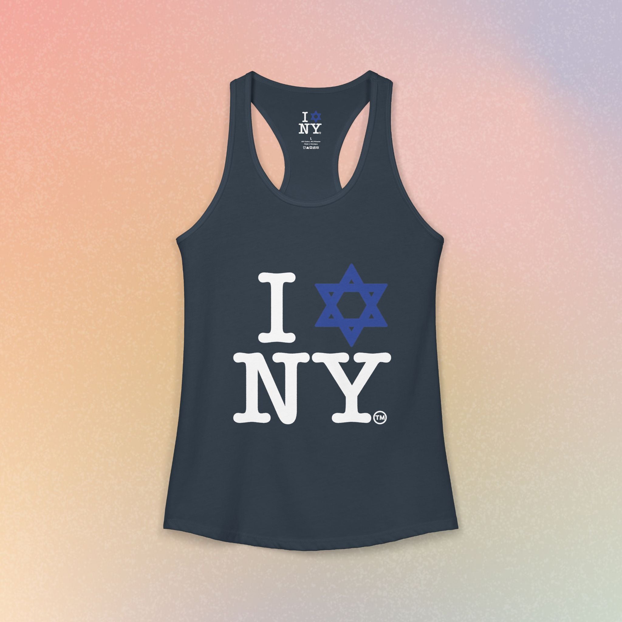 I Love NY Jewish Star Women's Ideal Racerback Tank