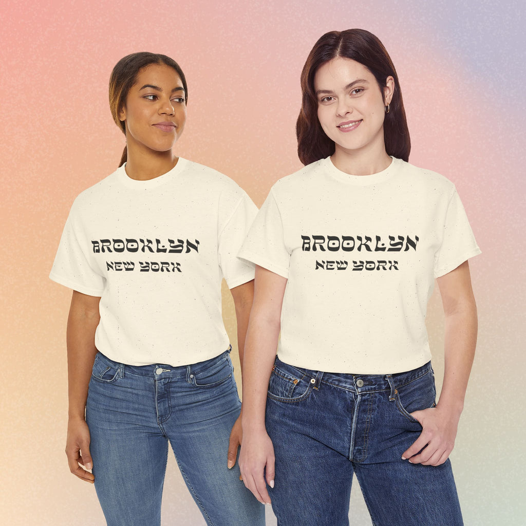 Brooklyn New York Hebrew Script - Unisex Heavy Cotton Tee