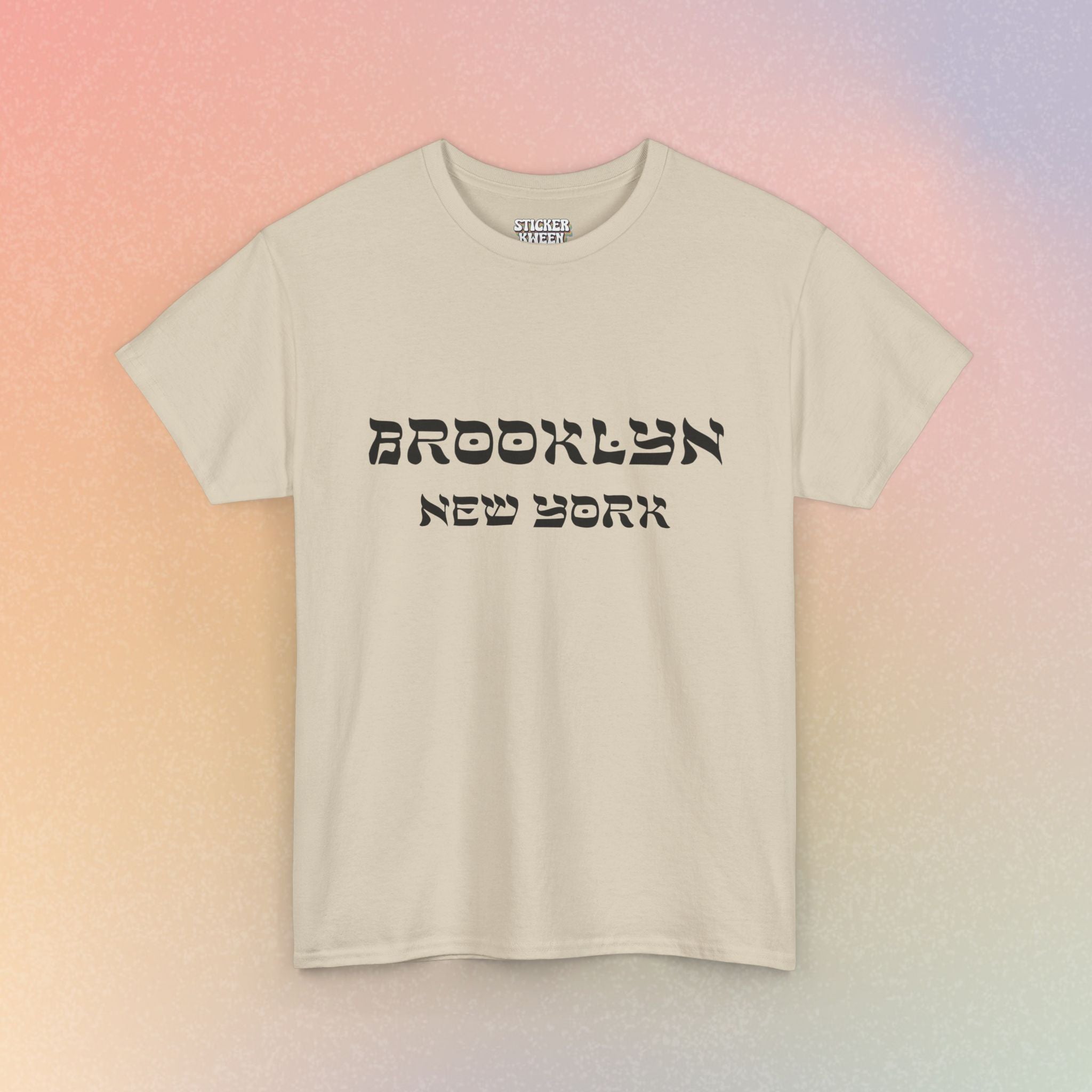 Brooklyn New York Hebrew Script - Unisex Heavy Cotton Tee