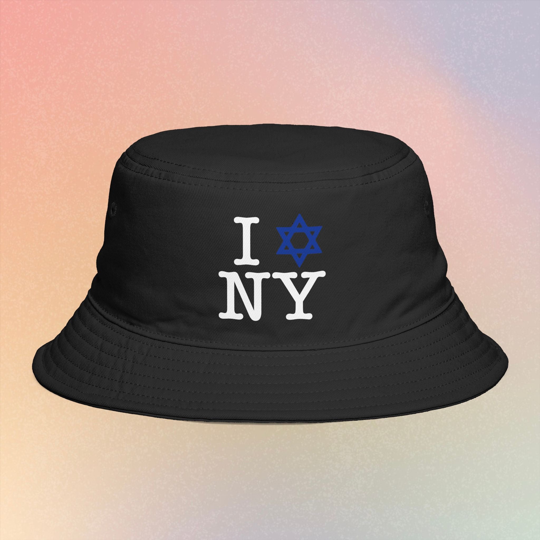 I Love NY Jewish Star Bucket Hat - Jewish New York Pride Bucket Hat