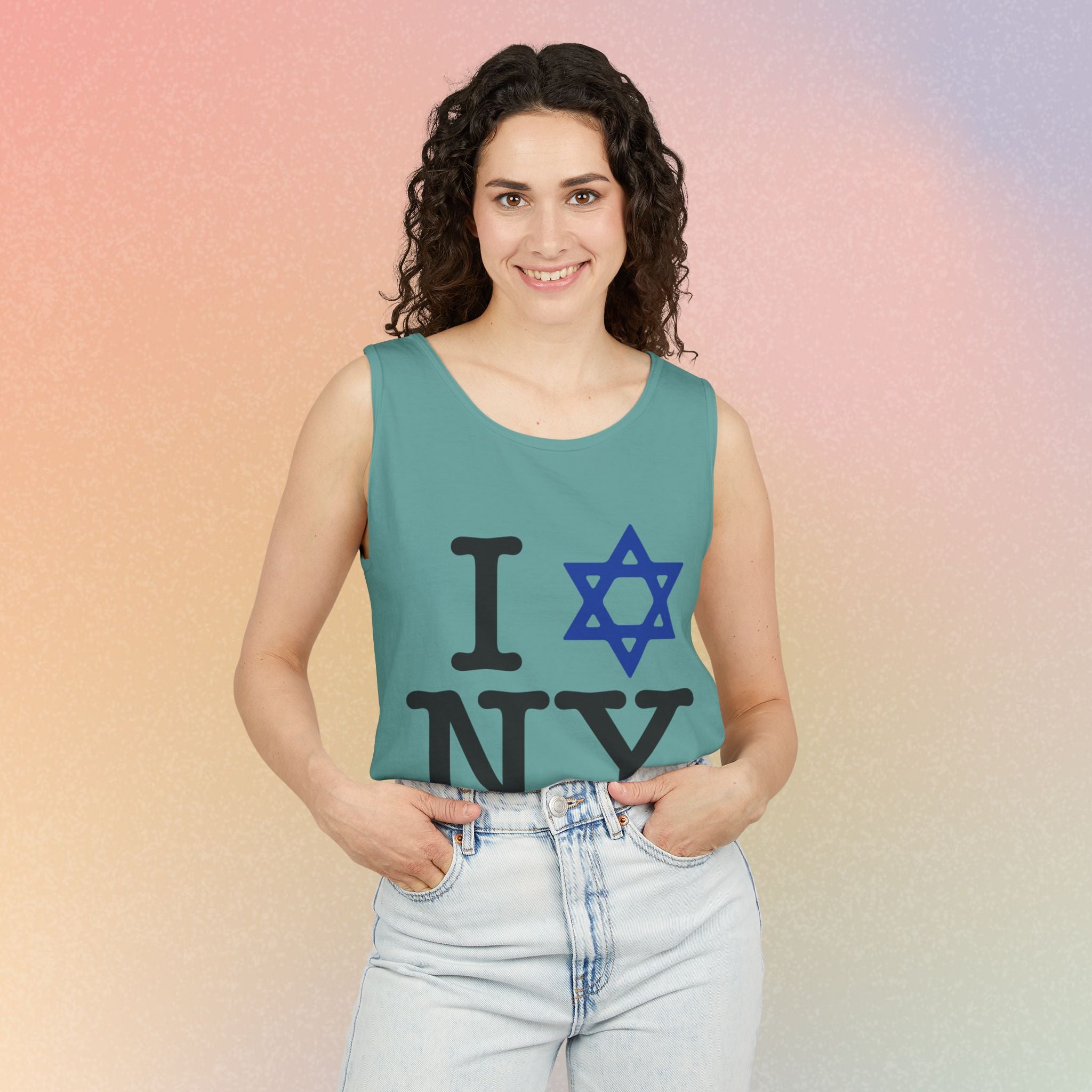 I Love NY Jewish Star Tank Top — Jewish NYC Pride Israel Love Sleeveless Tee