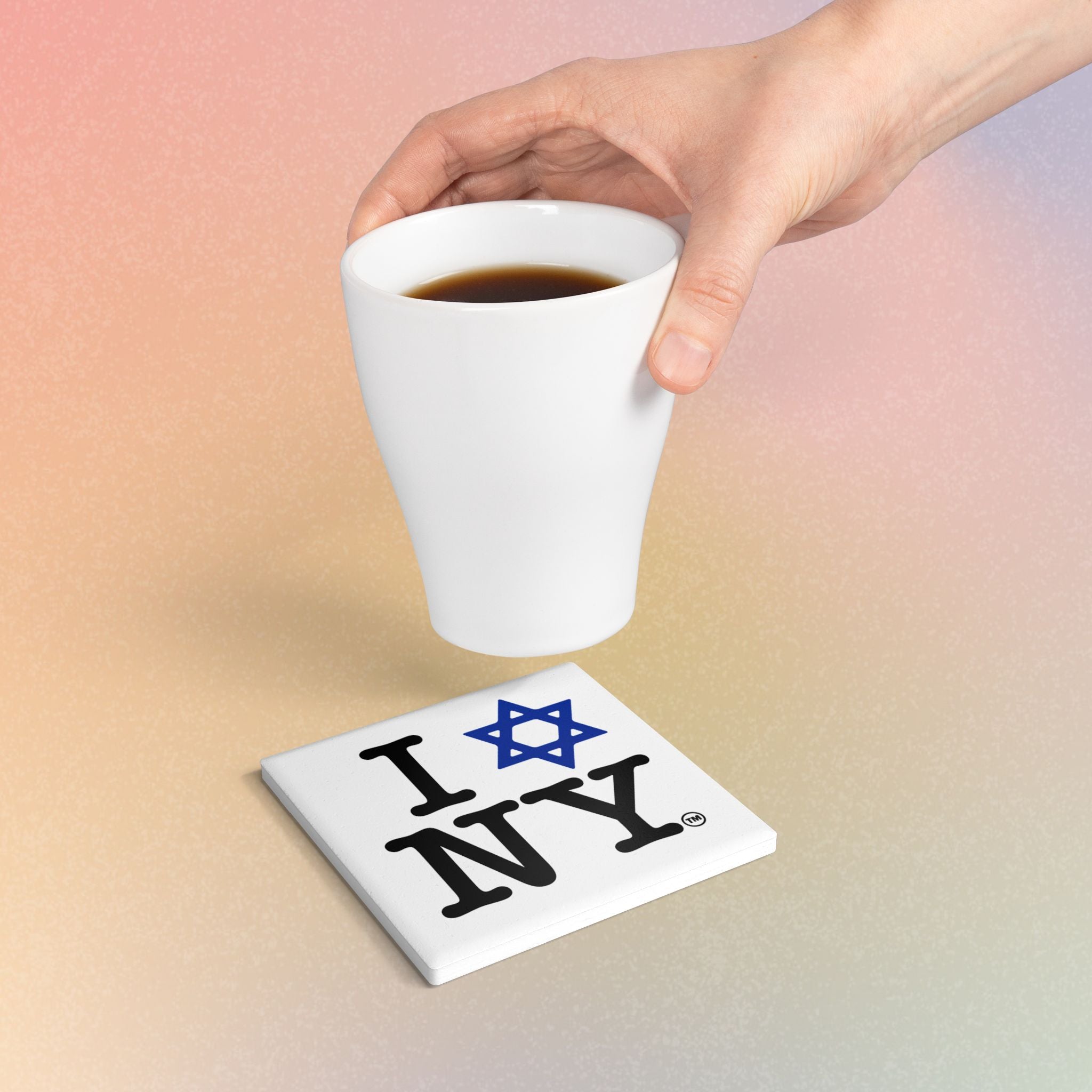 I love NY Jewish Star Ceramic Coasters