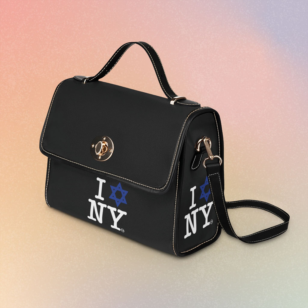 I Love New York Jewish Star - Waterproof Canvas Bag - Jewish New York Pride