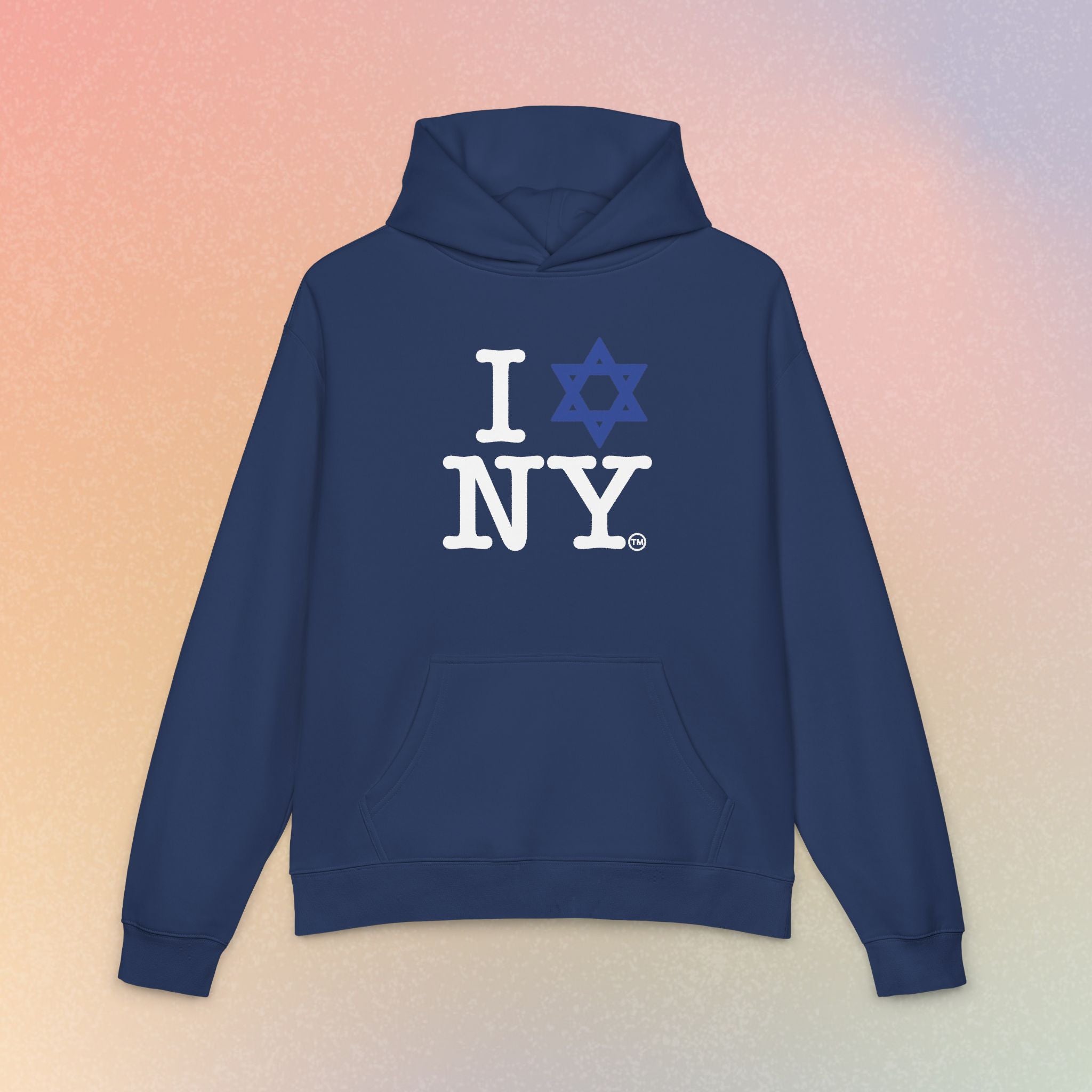 I Love NY Jewish Star Relaxed Unisex Hoodie