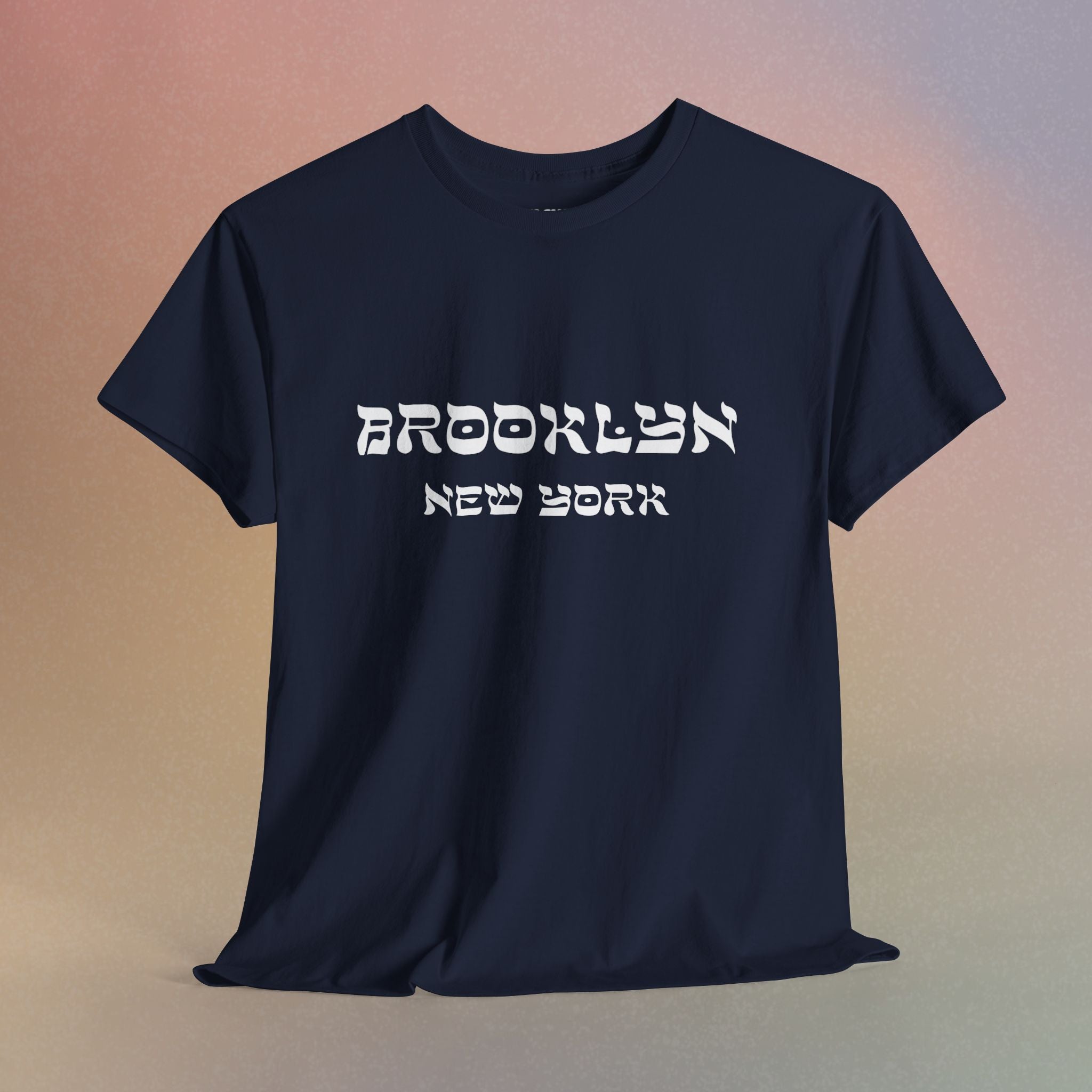 Brooklyn New York Hebrew Script - Unisex Heavy Cotton Tee